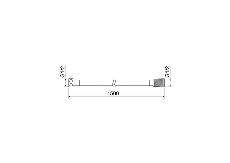 Jinox Shower Hose Satinless Steel 60"