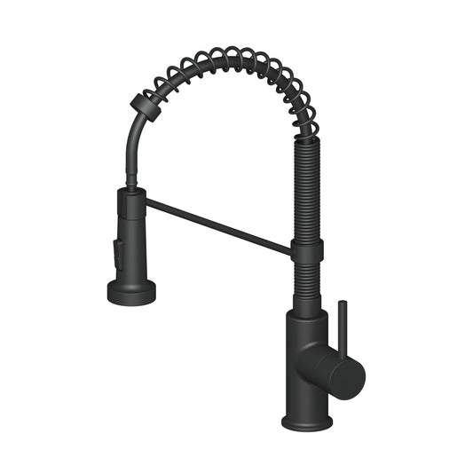 Jinox Kitchen Faucet Pull Down Single Lever in Chrome and Matte Black