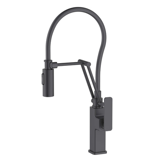 Jinox Kitchen Faucet Pull Down Single Lever in Chrome, Brushed Nickel and Matte Black