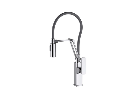 Jinox Kitchen Faucet Pull Down Single Lever in Chrome, Brushed Nickel and Matte Black