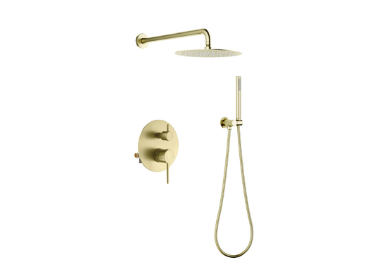 Jinox Round Shower Kit in Chrome, Brushed Gold, Brushed Nickel and Matte Black