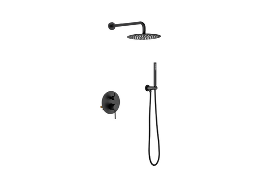 Jinox Round Shower Kit in Chrome, Brushed Gold, Brushed Nickel and Matte Black