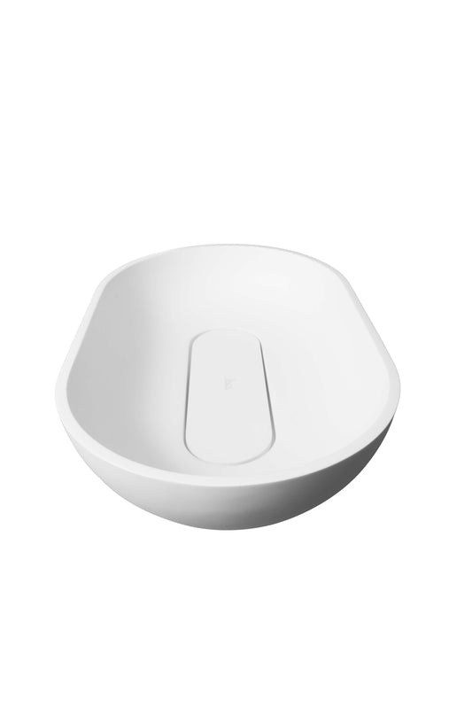 Jinox Washbasin, Oval, Solid Surface - Pop-Up Included