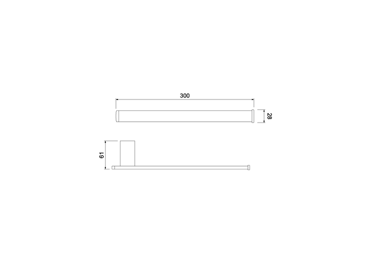 Jinox Towel Bar 12" With No Cover