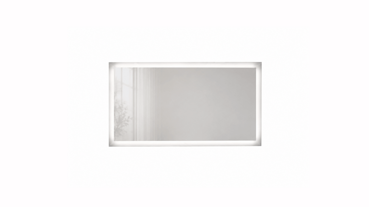 LED Mirror 5mm, Safety Film, Backed Mirror Glass 47." × 25.5" × 1.5"
