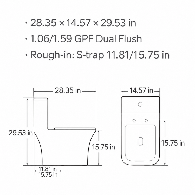 Jinox Siphonic One-Piece Toilet