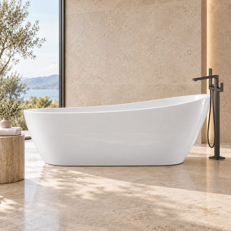 Bañera de acrílico de inmersión profunda Jinox de 67"