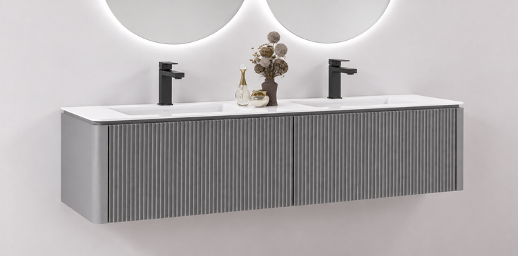 Jinox Icon Solid Wood Vanity 60" Double Sink + Proximity LED Light