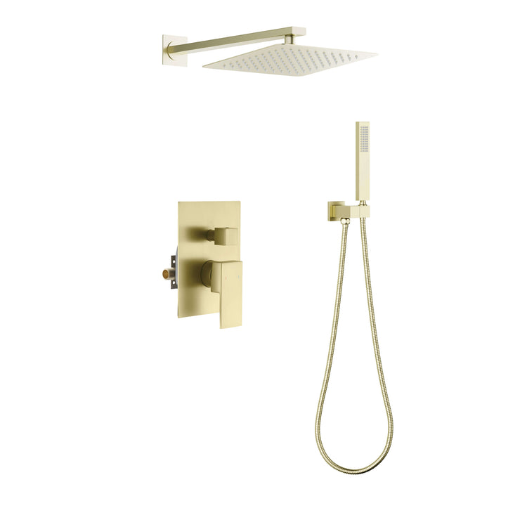 Jinox Square Shower Kit in Chrome, Brushed Gold, Brushed Nickel and Matte Black