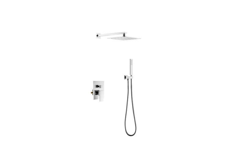 Jinox Square Shower Kit in Chrome, Brushed Gold, Brushed Nickel and Matte Black