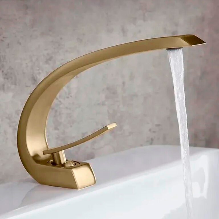elegant golden faucet